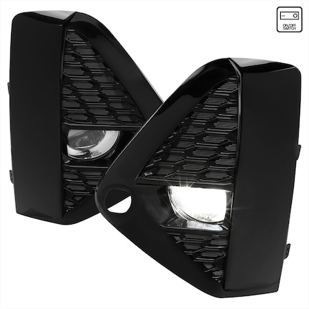 Spec-D Tuning LED FOG LIGHTS WITH CHROME HOUSING CLEAR LENS, 2PK LF-MUR19CLED-DL